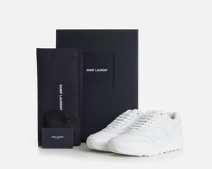SAINT LAURENT Herren Optic White 'Bump' Low-Top Sneaker - Glattleder NEU - Bild 1 von 15