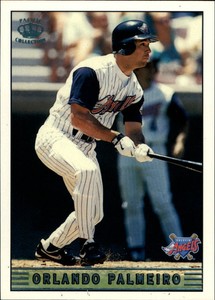 1999 Pacific Crown Collection Platinum Blue Baseball Card #8 Orlando Palmeiro