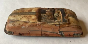 Vintage Tin Toy Car Convertible main body Red & Yellow Lupor metal - Picture 1 of 6