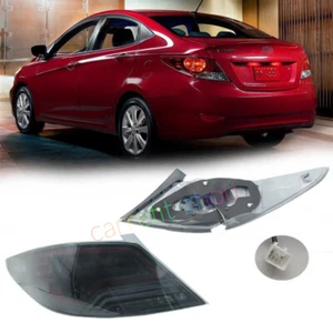 Pair For Hyundai Accent Sedan 2012-2017 LED Tail Lights Brake Stop Signal Lamps - Picture 1 of 7
