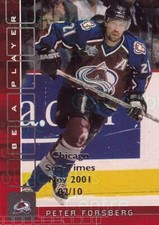 2001-02 BAP Memorabilia Chicago Sun Times Ruby #91 Peter Forsberg