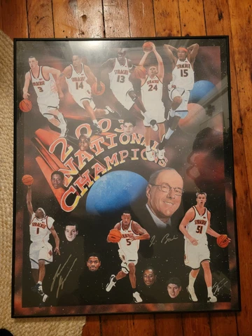 Jim Boeheim Guaranteed AUTOGRAPHED 2003 Syracuse National Champions Poster- RARE Cover
