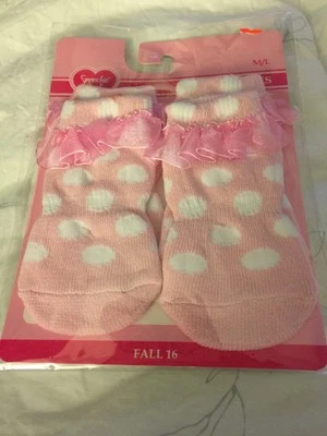Nuevos Calcetines Smoochie Pooch Punto Rosa Volantes Perro M/L Foto 1 de 2