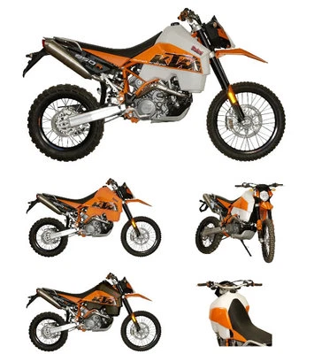 KTM 950 R SE 2005 2006 2007 30 L Safari largo alcance tanque de combustible gasolina naranja Foto 1 de 2