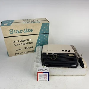 Vtg Star-lite ( Miny ) 4-Transistor Tape Recorder Model RN-501 Parts/Repair READ - Picture 1 of 18