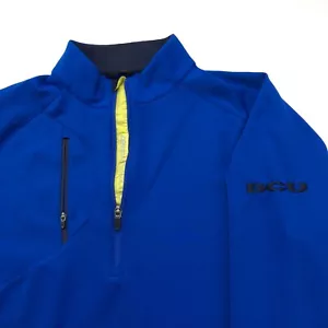 Zero Restriction TOUR SERIES Large LOGO Blue Golf 1/4 Zip Mock Neck Pullover LS - Picture 1 of 8