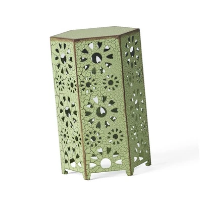 Mesa auxiliar 14 - Elegante diseño Sunburst, hierro ligero, craquelado Foto 1 de 4