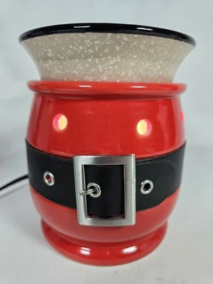 Calentador de cera Scentsy Jolly Santa Holiday Collection retirado tamaño completo con caja Foto 1 de 4