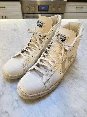 Vintage 1980s Converse All Star Pro HI Leather Basketball Shoes USA Made Sz 11 - Image 1 of 4