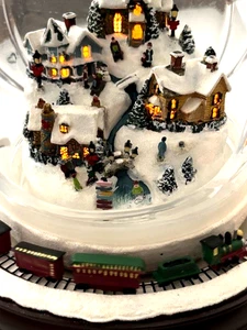 Thomas Kinkade Bradford pupazzo di neve bianco Natale capolavoro statuina 12" - Foto 1 di 11