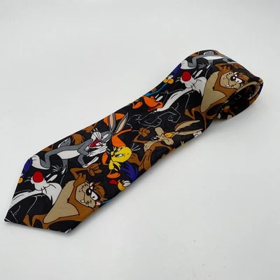 Corbata de colección Looney Tunes Bugs Bunny Sylvester Tasmanian Devil Wile E. Coyote Foto 1 de 4