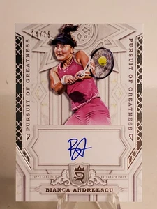 2024 Topps Royalty Tennis Pursuit of Greatness Bianca Andreescu AUTO /75 - Picture 1 of 4