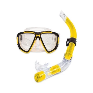Juego de máscara de buceo y snorkel Swim Central Yellow Kona Pro para adolescentes o adultos - Imagen 1 de 3