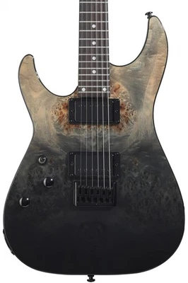 Schecter C-1 Standard Left-handed Electric Guitar - Black Fade Burst Burl - Image 1 of 4