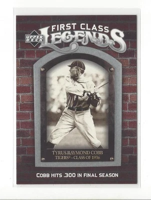 Upper Deck First Class Legends 2006 #FCL33 Ty Cobb Tigers Foto 1 de 2