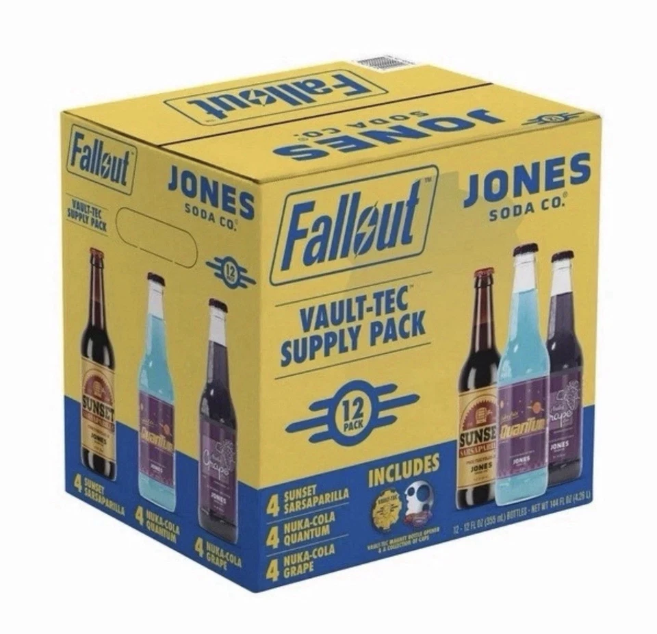 FallOut Drink Case : Nuka Cola Quantum , Nuka Cola Grape,  Sunset Sarsaparilla - Image 1 of 1