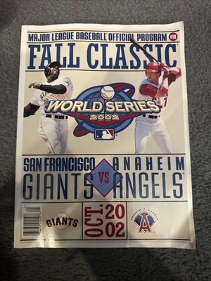 2002 World Series Program Magazine Display San Francisco Gaints / Anaheim Angels - Image 1 of 2