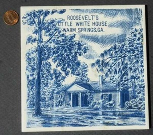 Franklin D. Roosevelt Warm Springs Georgia Little White House Trivet Vintage +++ - Picture 1 of 1