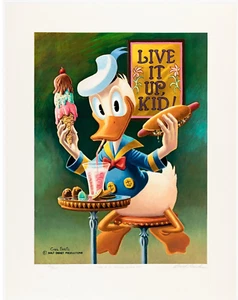 Another Rainbow 1981 Carl Barks Live It Up Donald You're 50! Lithograph #175/500 - Picture 1 of 1