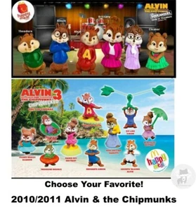 McDonald's 2010/2011 Alvin & The Chipmunks Chipwrecked & Squeakquel-Pick Fav - Picture 1 of 16