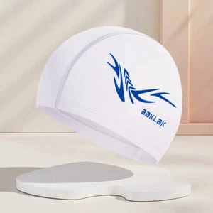 Men Nylon Cloth Swim Cap Protect Ears Long Hair Sports Swim Pool Hat For Adults - Afbeelding 1 van 19