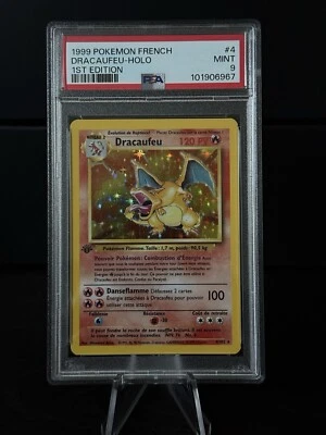 1999 Pokemon French 1st Edition Charizard “Dracaufeu” #4 Holo PSA 9 MINT - Image 1 of 2