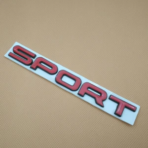 Calcomanía de maletero insignia con logotipo letra deportiva metálica negra y roja pegatina turbo coche - Imagen 1 de 7