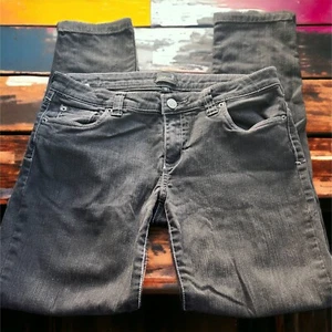 Underground Soul Black Jeans Gray Stitching Embroidered Ankle Zippers Size 13 - Picture 1 of 6