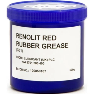 Red Rubber Grease 500g Tub for Seals and Rubber Components Fuchs Renolit - VC188 - Picture 1 of 1