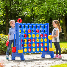 Giant 4 In A Row Game For Kids Family Fun Set Indoor/Outdoor Jumbo Classic Blue
