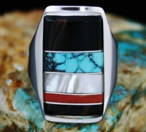 Ben Nighthorse Channel Inlay Ring - Picture 1 of 8
