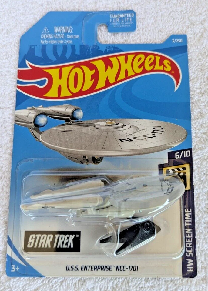 2024 Hot Wheels #4 HW Screen Time 2/10 Star Trek U.S.S ENTERPRISE NCC-1701 White - Image 1 of 1