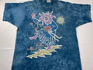 Vintage Liquid Blue Greatful Dead 1994 Krawatte Farbstoff Jester Sun Größe XL Rose Single - Bild 1 von 12