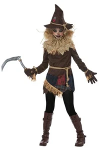 Creepy Scarecrow Girls Tween Costume XL 12-14 - Picture 1 of 2