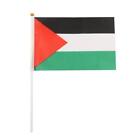 14*21cm Palestine Flag Hand Waving Flag Small Flag Palestin? Gaza Support K9C8