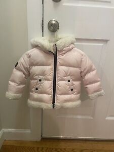 SAM Baby Girls' Matte Blizzard Quilted Fleece Lined Down Jacket Sz 18-24 Months