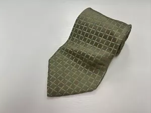 Saks Fifth Avenue Men's Olive Green Geometric Neck Tie $98 - Picture 1 of 8