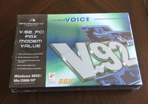 Broadxent V.92 PCI Fax Modem Value With Voice 56K Windows 98SE ME 2000 XP Sealed - Picture 1 of 2