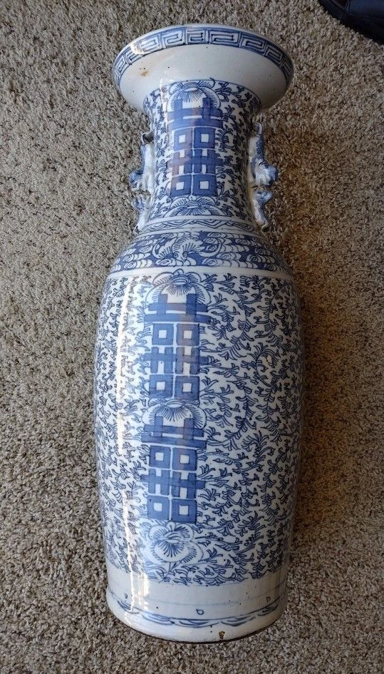 蓝色1800-1849 中国古董花瓶| eBay