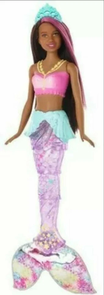 Mattel Barbie Dreamtopia Sparkle Lights Mermaid Doll Brunette Gfl83
