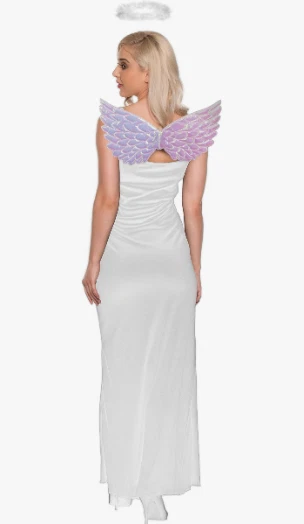 Angel Set - 2 Pieces - White - Shiny - Costume Accessory - One Size - Image 1 of 1