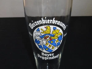 Altes Brauerei Bierglas Weizenbier-Brauerei Bayer Deggendorf Weizenglas Weißbier - Bild 1 von 9