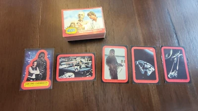 1977 Topps STAR WARS Series 2 Complete Red 66 Card Set with 5 stickers - Image 1 of 4
