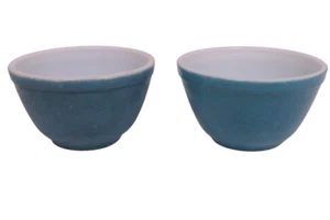 Pyrex Ovenware Primary Colors Blue Turquoise 1 1/2 pt Nesting Bowl 4011 Set of 2 - Picture 1 of 5