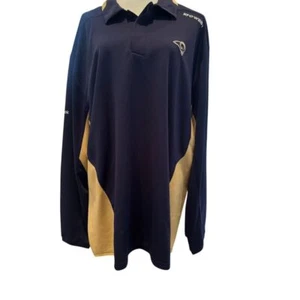 Reebok NFL NFC West Los Angeles Rams Navy Gold Quarter Zip Pullover Jacket XL - Picture 1 of 11