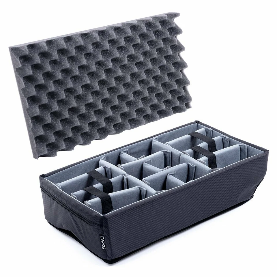 PELICANCOLORCASE Padded Dividers (grey) for Pelican 1535 Air Case. Comes with lid foam.