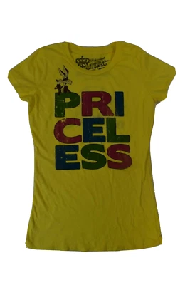 Bejeweled Juniors Looney Tunes Wile. E. Coyote Priceless Shirt New Small - Image 1 of 4