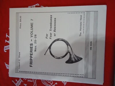 FRIPPERIES VOLUMES 7 & 8 & JINGLE BELLS FOR TROMBONE OR BASSOON QUARTET - Image 1 of 4