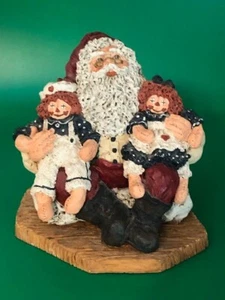 Vtg Christmas June McKenna 1993 Santa ‘N Friends Raggedy Ann and Andy Figurine - Bild 1 von 7