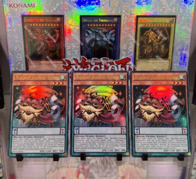 Yu-Gi-Oh! 3x Majespenst Waschbär Bunbuku -MP16- Ultra Rare - Majespecter Raccoon - Bild 1 von 4